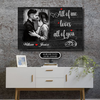 PresentsPrints, All of Me Love All Of You Black White Couple Personalized Canvas, Valentine Gift