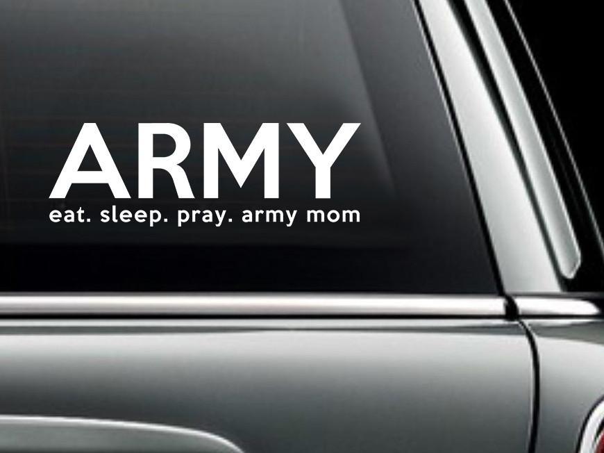Army Mom Veteran Car Decal Sticker | Waterproof | Vinyl Sticker