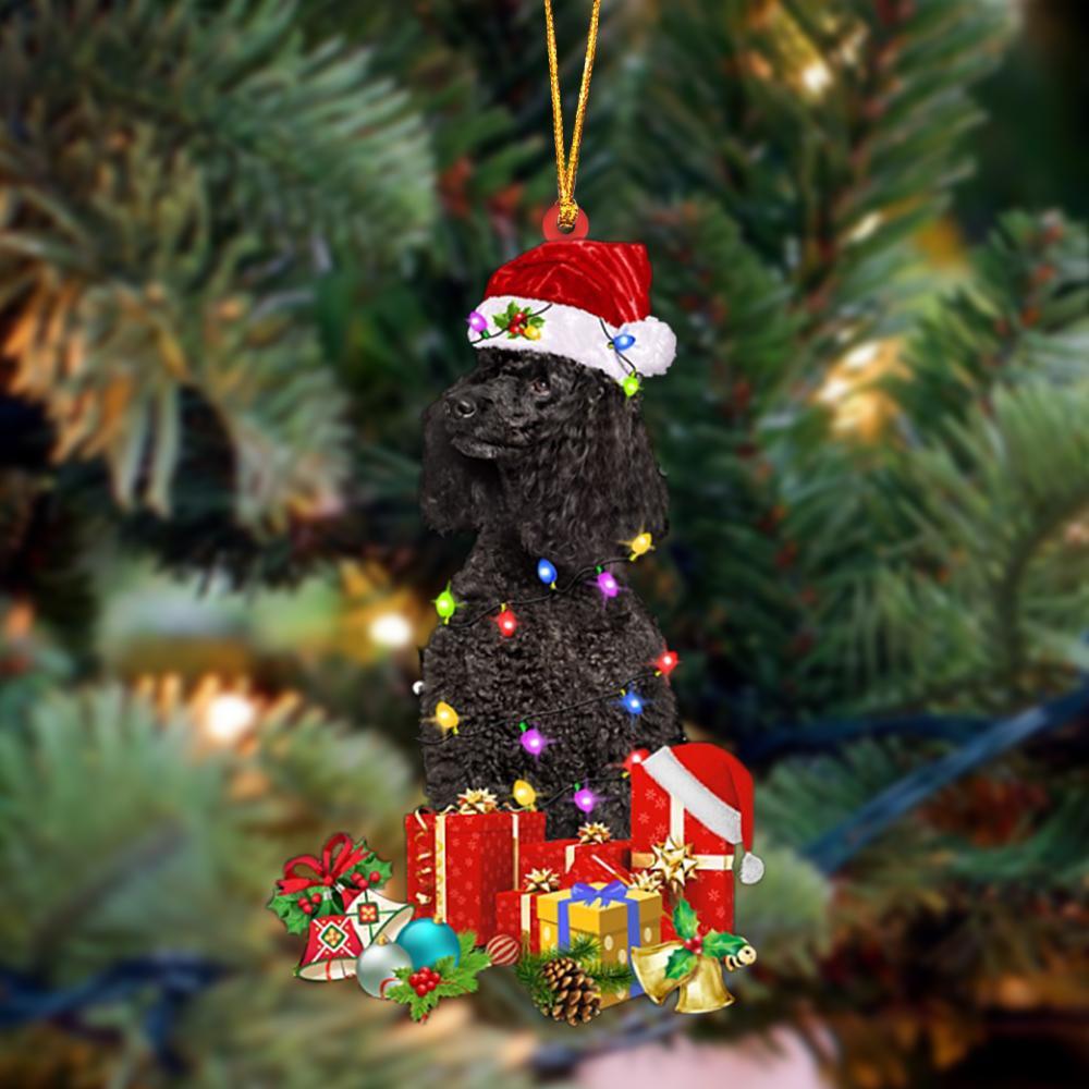 BLACK Miniature Poodle-Dog Be Christmas Tree Hanging Ornament