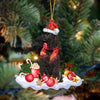 BLACK Miniature Poodle-Better Christmas Hanging Ornament