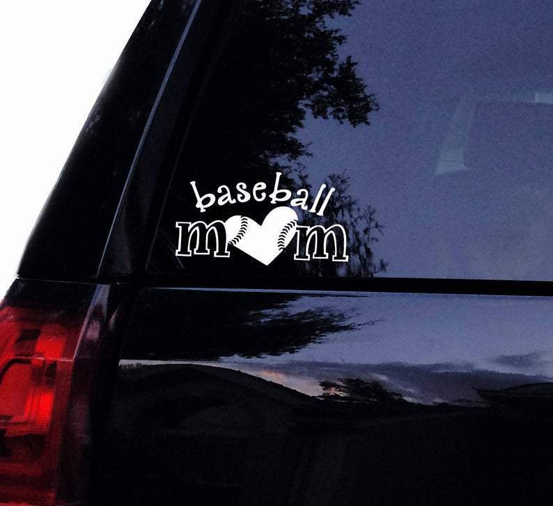 Baseball Mom Car Decal Sticker | Waterproof | Vinyl Sticker