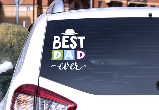 Best Dad Ever Car Decal Sticker | Waterproof | Vinyl Sticker