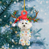 Bichon Frise Christmas Shape Ornament