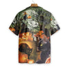 Black Cat &amp; The Pumpkin Halloween Hawaiian Shirt, Aloha Shirt