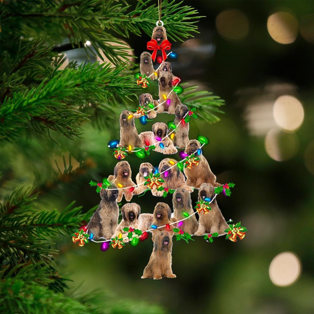 Briard-Christmas Tree Lights-Two Sided Ornament