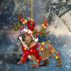 Bulldog Christmas Shape Ornament