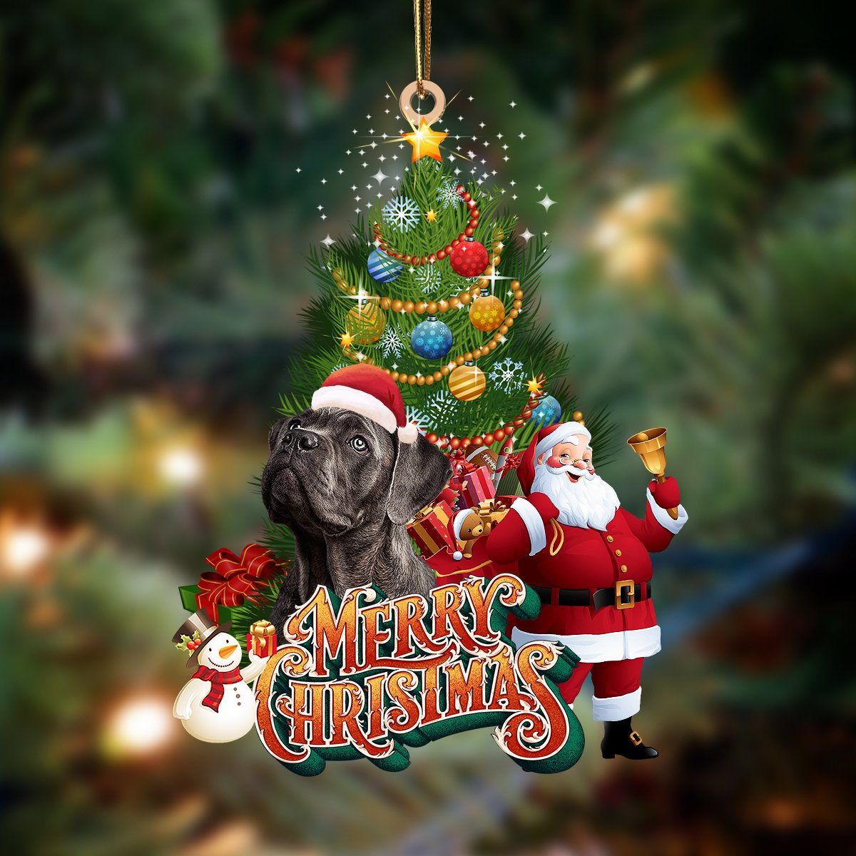 Cane Corso-Christmas Tree&Dog Hanging Ornament
