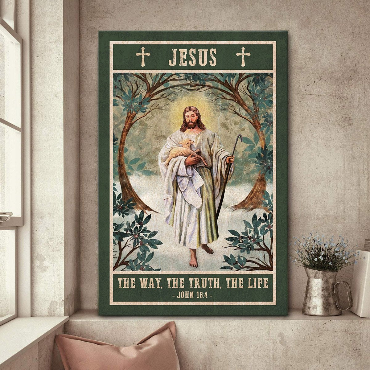 PresentsPrints, God And Lamb - Unique Christian Canvas
