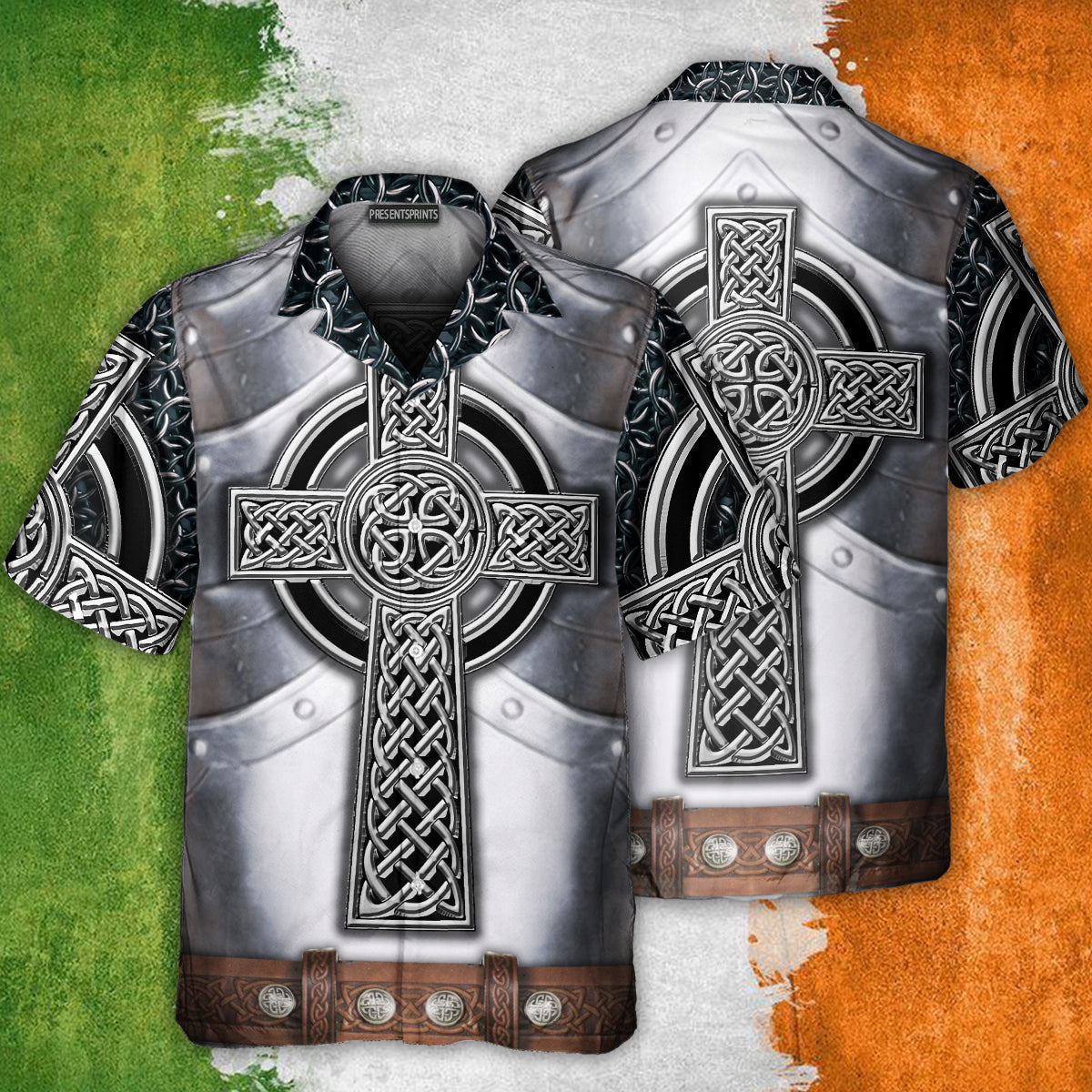 PresentsPrints, Celtic armor metal irish - Hawaiian shirt