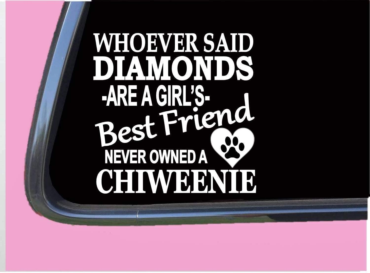 Chiweenie Diamonds Car Decal Sticker | Waterproof | Vinyl Sticker