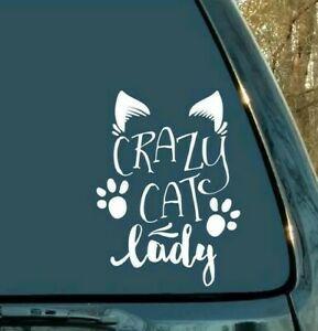 Crazy Cat Lady Car Decal Sticker | Waterproof | Vinyl Sticker