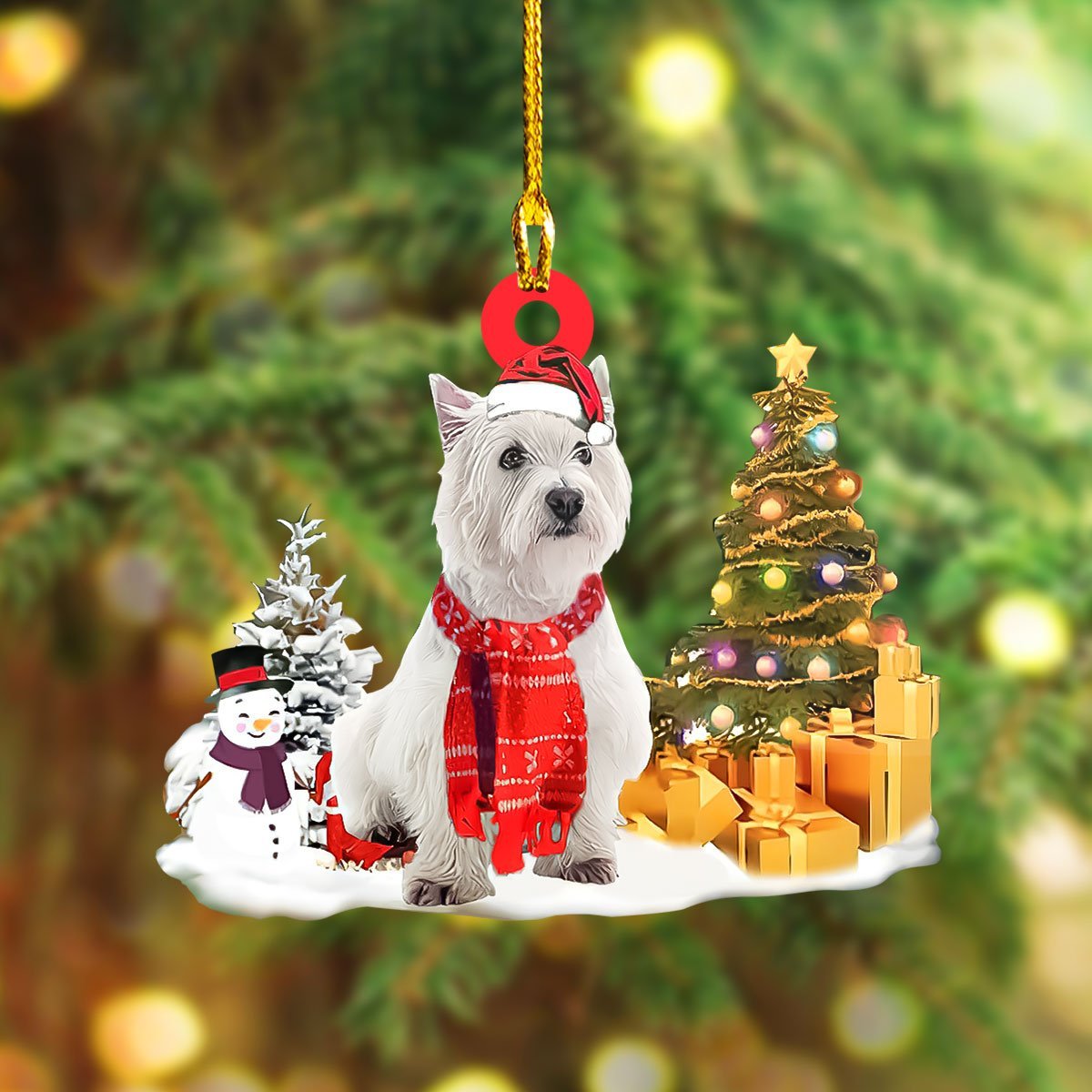 West Highland White Terrier Christmas - Shaped Ornament - Nt168 - OR4