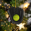 Custom Name Black Glove Catcher Car Ornament