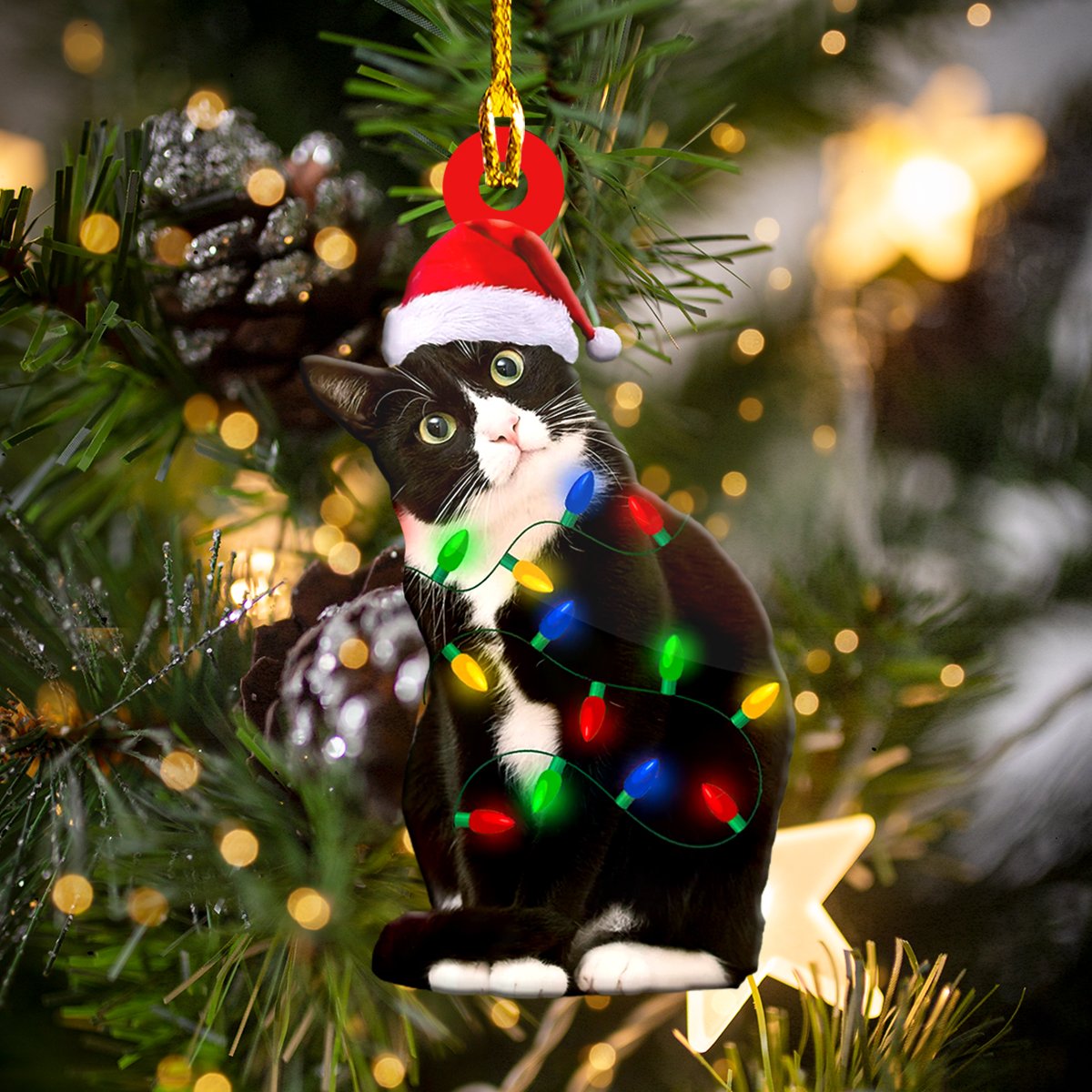 Cute Black Cat - Car Ornament