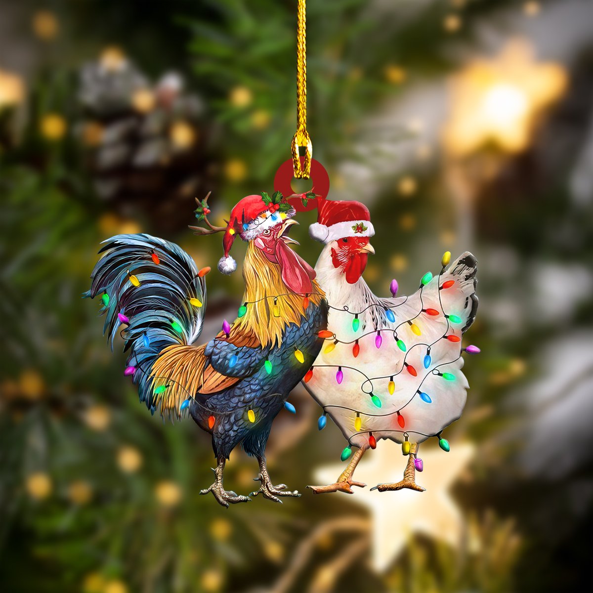 Chicken - Custom Shaped Ornament 002 - HTA Car Ornament