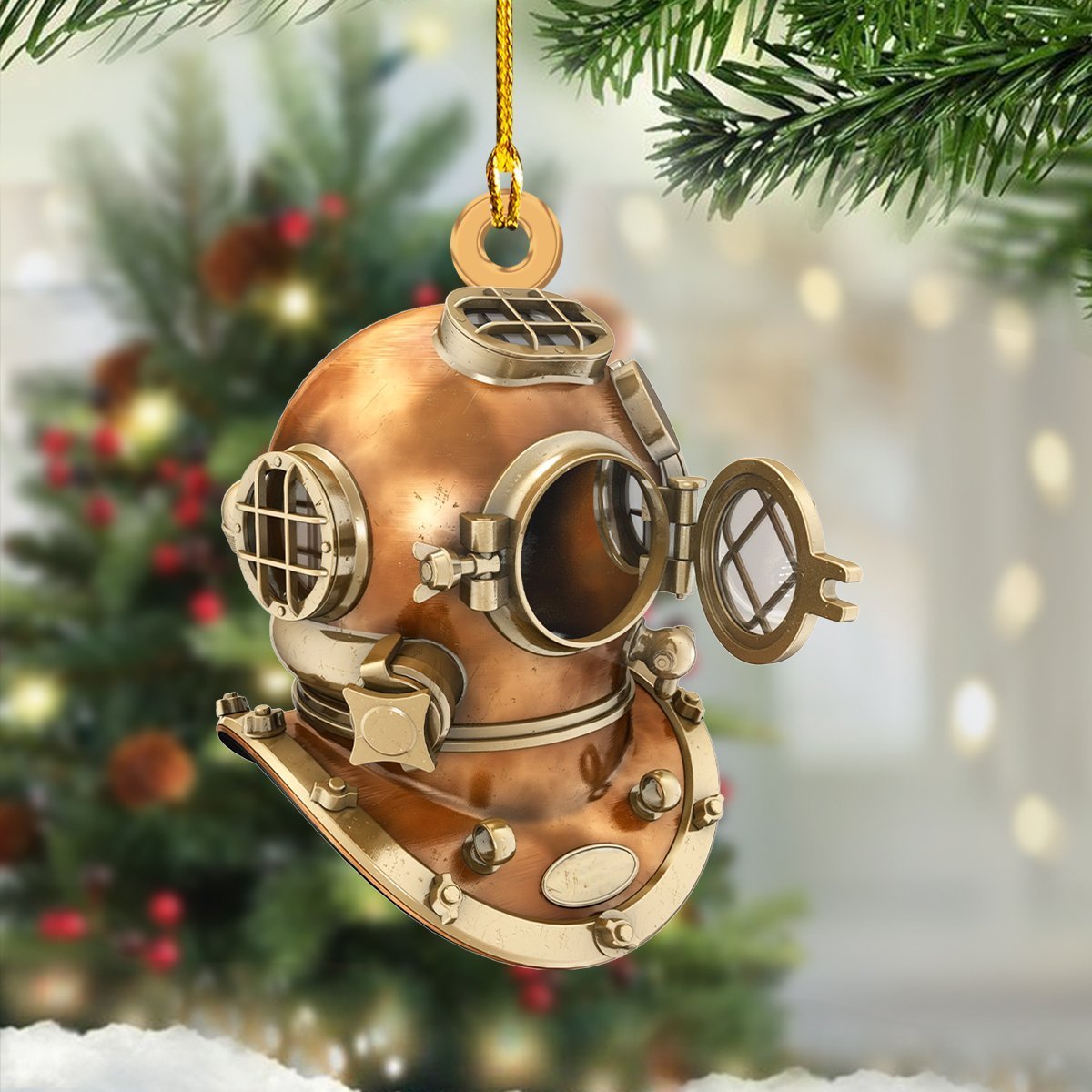 Scuba Diving Helmet - Shaped Ornament 25 - Pth98 Car Ornament