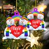 Custom Shaped Ornament - LGBT Couple 149 - PT97 RD Car Ornament