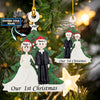 First Christmas Personalized Ornament Married Couple&#39;s 1st Holiday Decor, Customized Gift Wedding , Valentines Day, Newlywed - CT-TAN-15