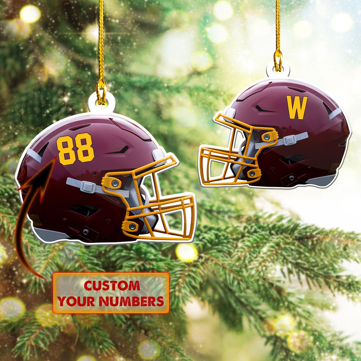 Washington Football Team Helmet - Car Ornament