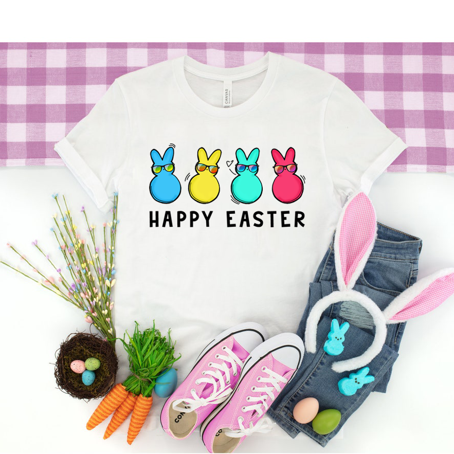 PresentsPrints, Cute Easter Bunny, Rabbit Happy Easter Day T-Shirt