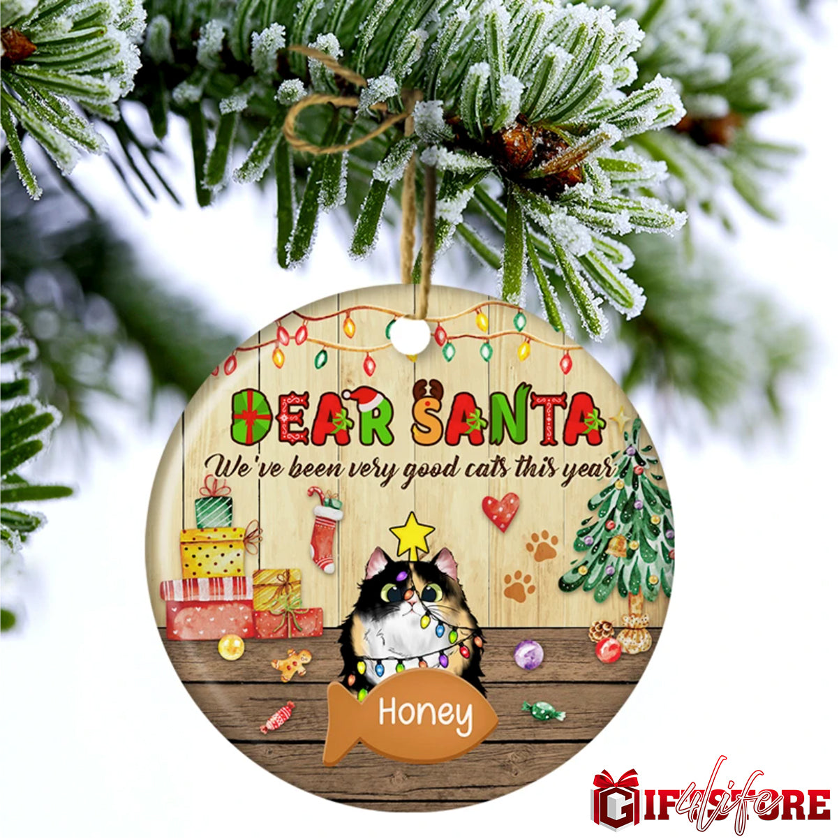 PresentsPrints, We've Been Very Good Cats This Year - Christmas Gift For Cat Lovers - Personalized Circle Acrylic Ornament
