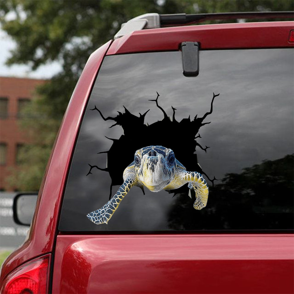 Turtle Crack Decals For Cars Cool Transparent Sticker Christmas Gifts