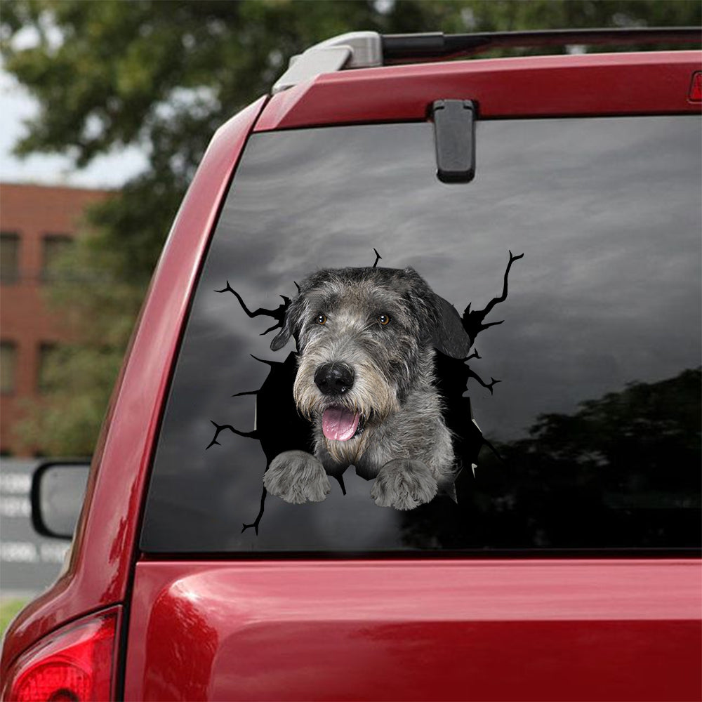 Irish Wolfhound Crack Sticker For Car Window Hot Car Decal Stickers 70th Birthday Ideas