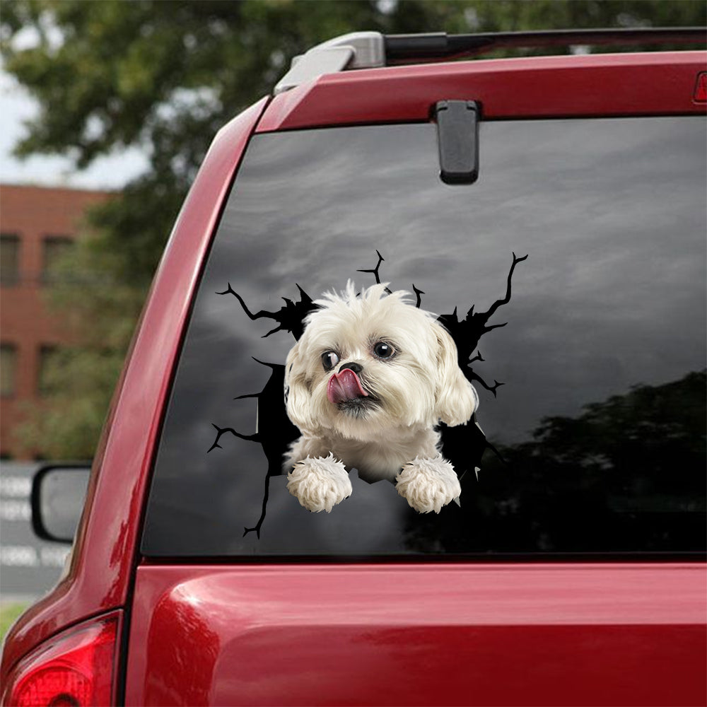 Lhasa Apso Crack Sticker Decals Your Cute Stickers Anniversary Gifts For Her