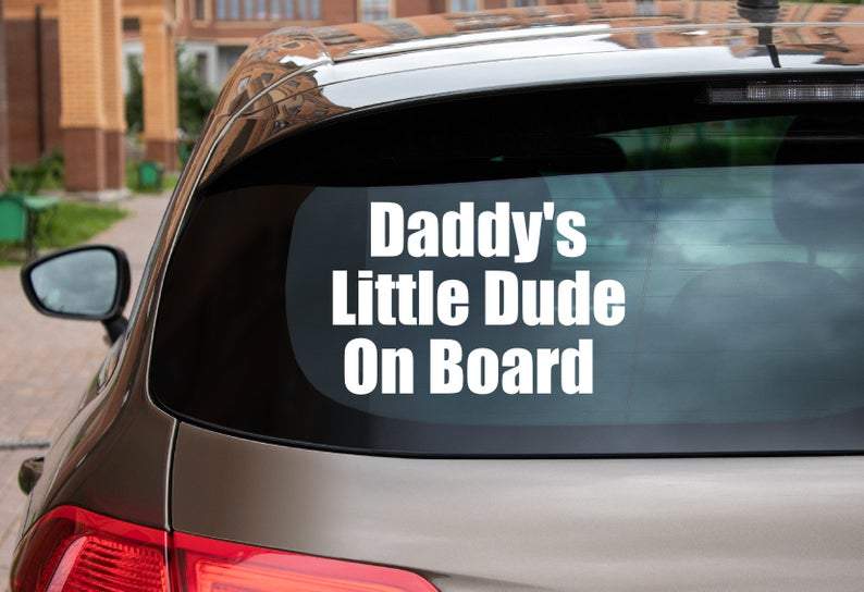 Daddys Little Dude Car Decal Sticker | Waterproof | Vinyl Sticker