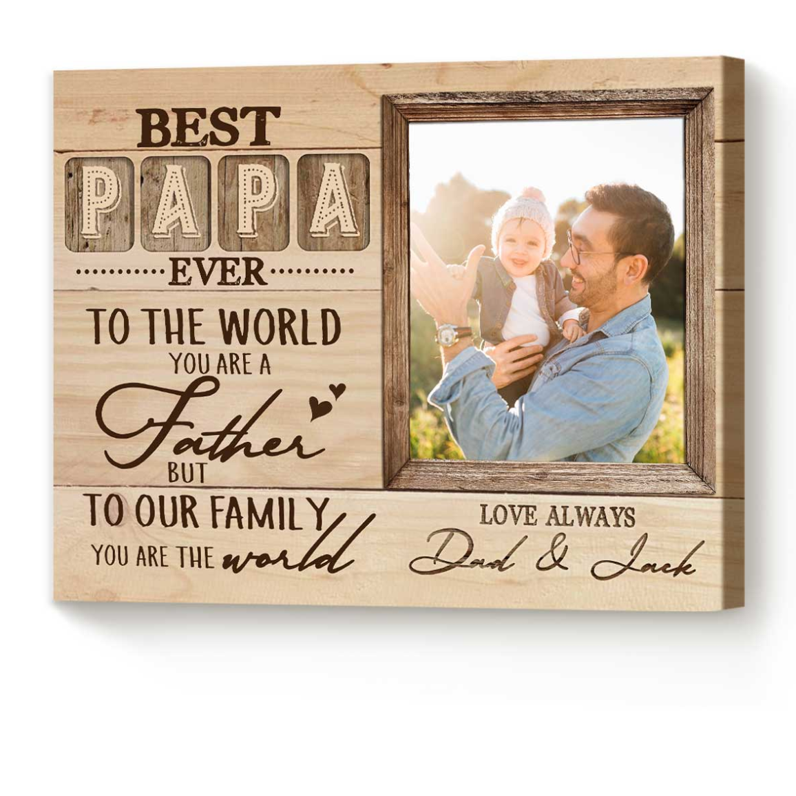 Dads Fathers Day Gifts, Personalized Dad Gifts, Our Family You Are The World