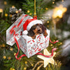 Dashund - Christmas Gift Shape Ornament