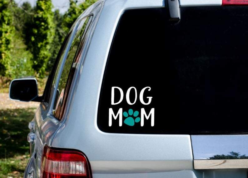 Dog Mom Car Decal Sticker | Waterproof | Vinyl Sticker