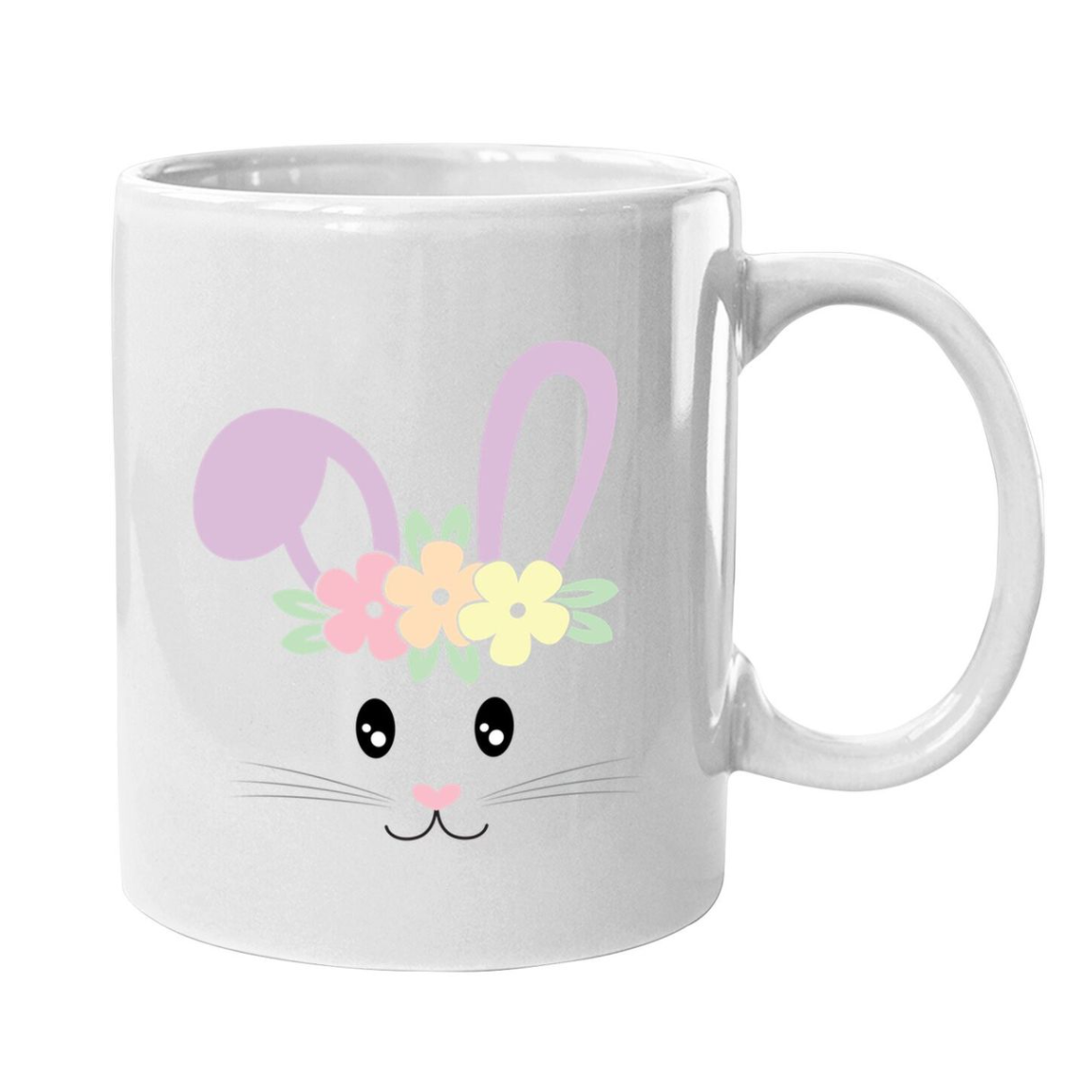 Easter Bunny Face Pastel Tee For Girls And Toddlers Coffee Mug
