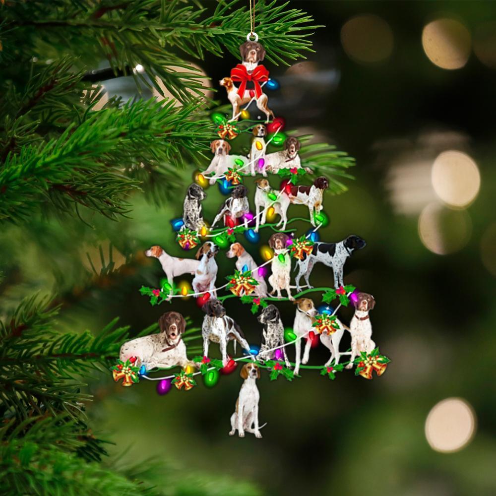 English Pointer-Christmas Tree Lights-Two Sided Ornament