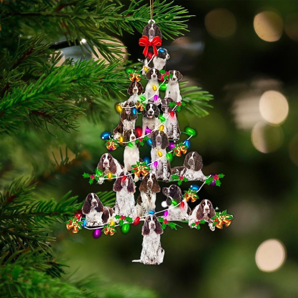 English Springer Spaniel-Christmas Tree Lights-Two Sided Ornament