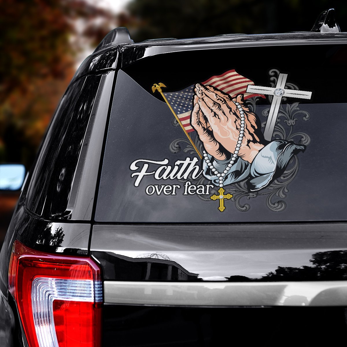 Faith Over Fear Car Decal Sticker | Waterproof | Vinyl Sticker