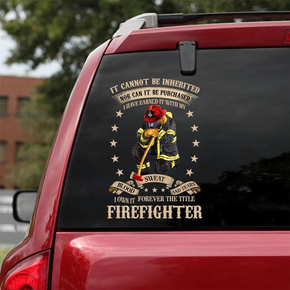 Firefighter Car Decal Sticker | Waterproof | Vinyl Sticker