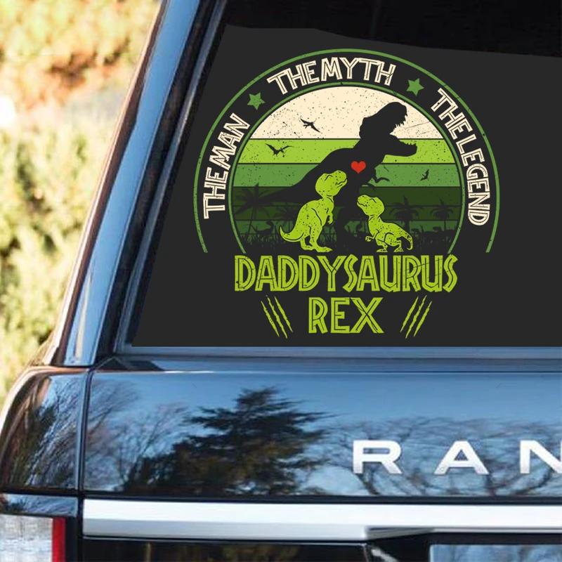 Funny Daddy Saurus Car Decal Sticker | Waterproof | Vinyl Sticker