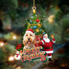 Goldendoodle 2-Christmas Tree&amp;Dog Hanging Ornament