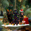 Gordon Setter-Christmas Dog Friends Hanging Ornament