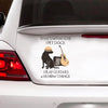 Guitar Dog Car Decal Sticker | Waterproof | Vinyl Sticker