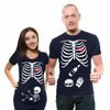 PresentsPrints, Halloween Couple T-Shirts Skeleton Burger Beer Funny Halloween Costume T-Shirts, Valentine Gift
