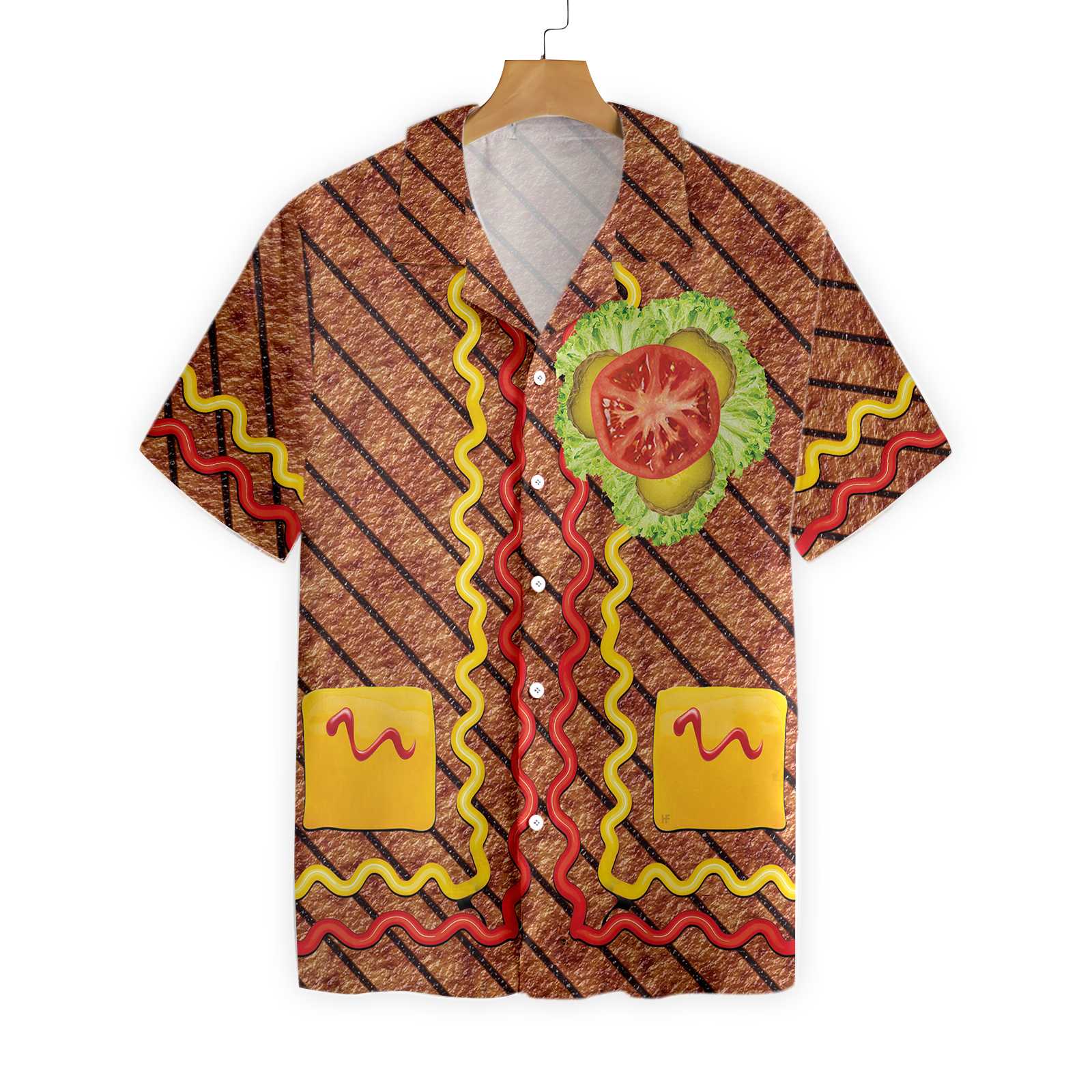 Halloween Burger Costume Shirt Hawaiian Shirt, Aloha Shirt