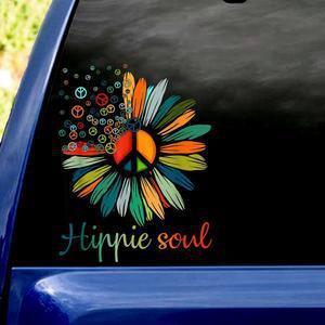 Hippie Soul Car Decal Sticker | Waterproof | Vinyl Sticker