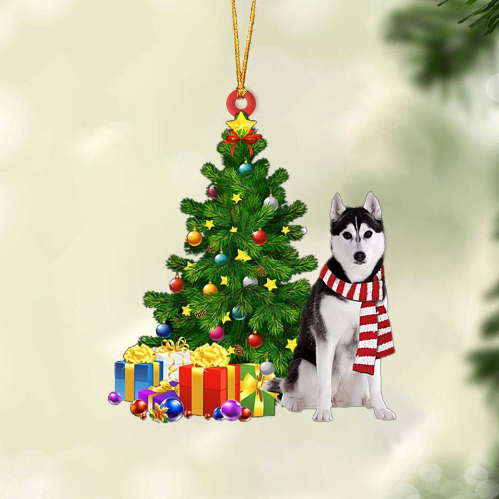 Husky 3-Christmas Star Hanging Ornament