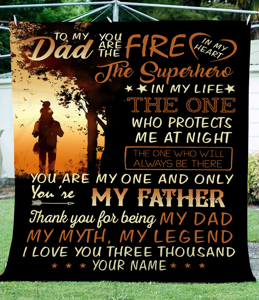 To My dad, Custom Thoughtful Blanket great gifts ideas for father's day