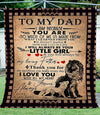 Family Blanket To My Dad, Blanket From Son And Daughter Soft Fleece Throw Blanket - Customized Blanket Happy Father&#39;s Day Gift