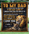 Custom Blanket To My Dad Ultra Soft Cozy Personalized Throw Fleece Blanket, Personalized Gift For Father&#39;s Day