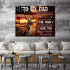 PresentsPrints, Deer US flag custom Name Canvas, To My Dad gifts for Dad, Personalized Dad Canvas