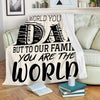 Dad You Are The World Fleece Blanket, Gift For Dad, Father&#39;s Day Gift, Dad&#39;s Birth - TNN3 D01